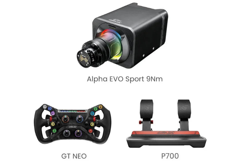 Simagic Green Flag Bundle GT Neo – Alpha EVO Sport 9 Nm + GT Neo + P700